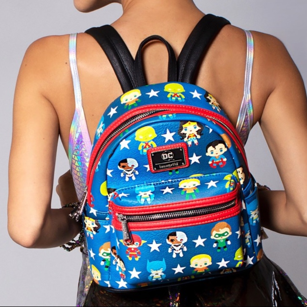 NWT DC Comics Justice League Batman Superman Wonder Woman Loungefly Backpack 🎒